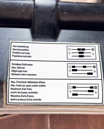 Porsche 911 chauffage boite à gants