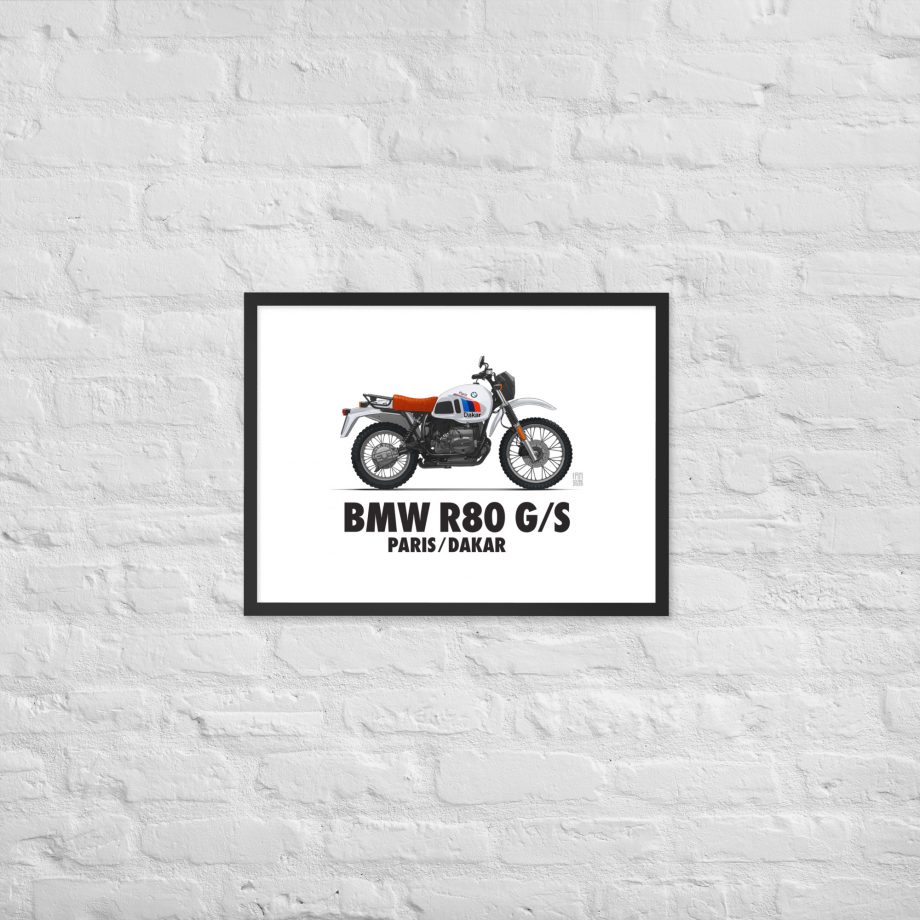 Affiche Encadrée - BMW R80 G/S - Légende du trail